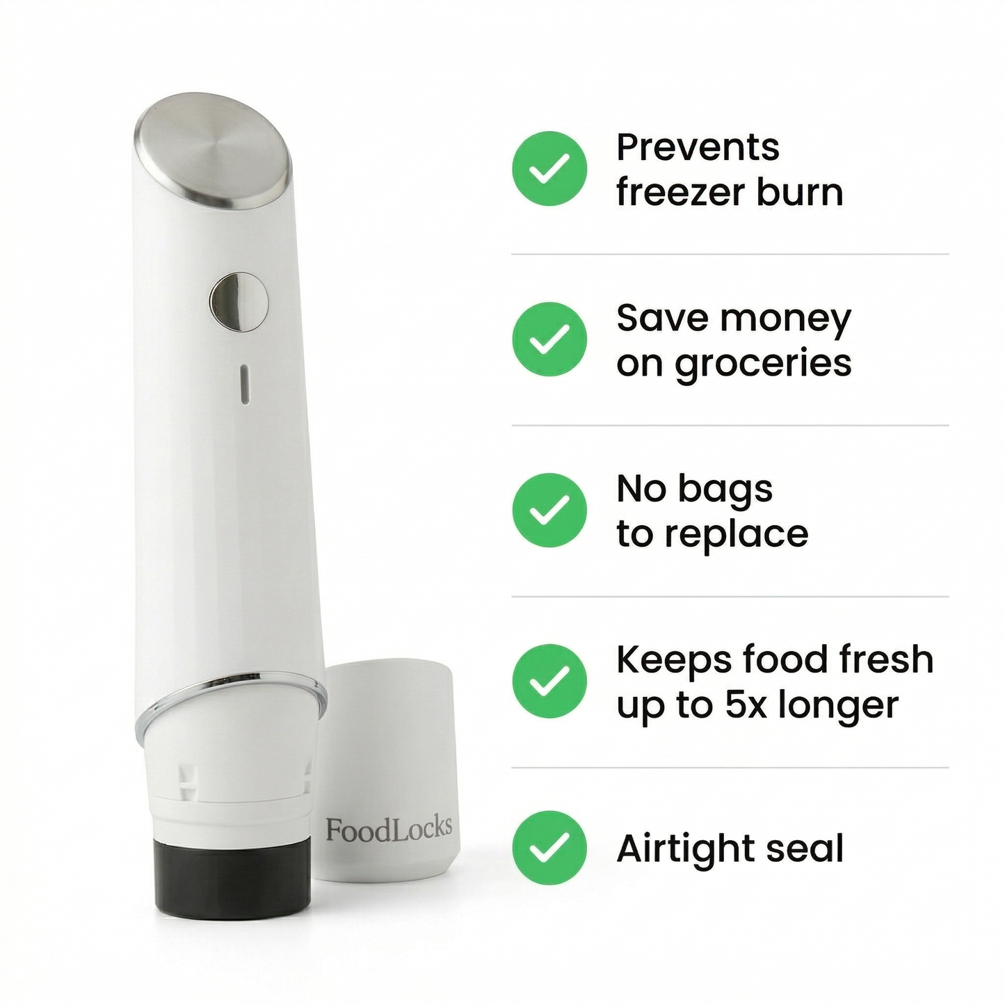 FoodLocks Compact Vacuum Sealer